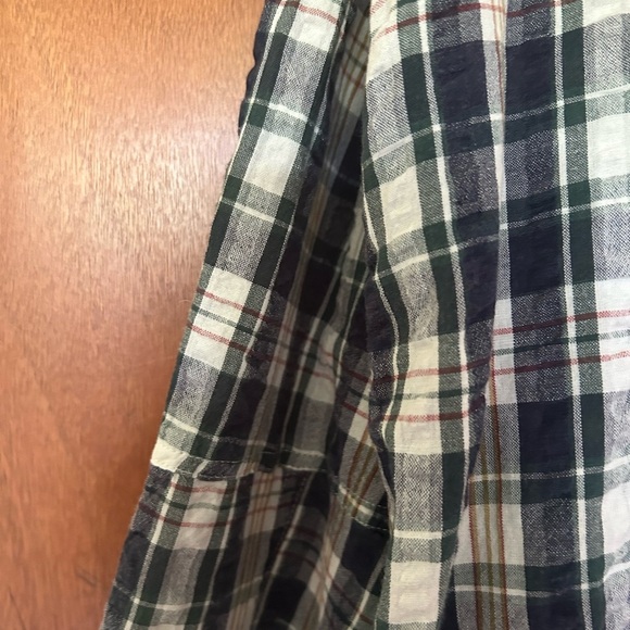 BDG URBAN OUTFITTERS Women’s Addison Check Button-Up Plaid Navy White Shirt L - Picture 10 of 15